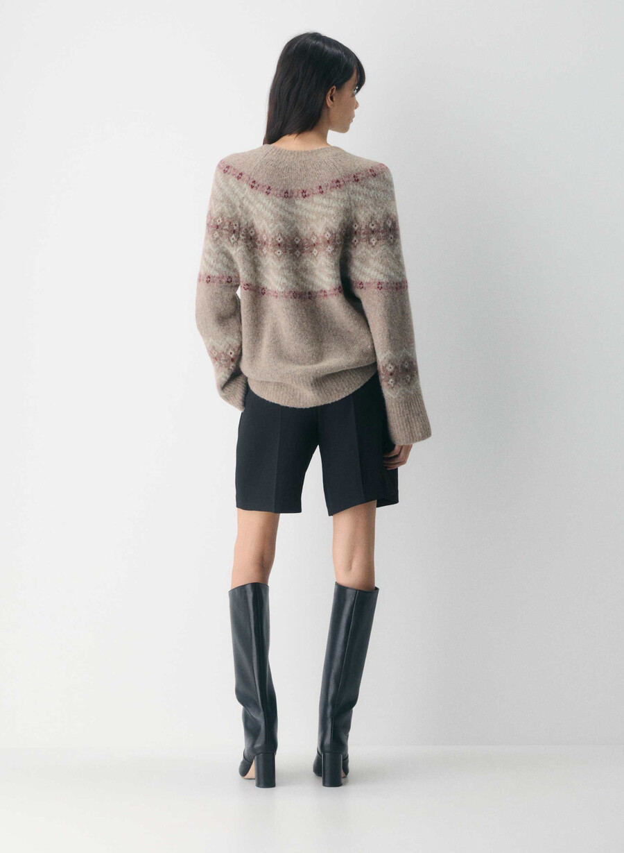 harlow sweater hthr stn gr multi