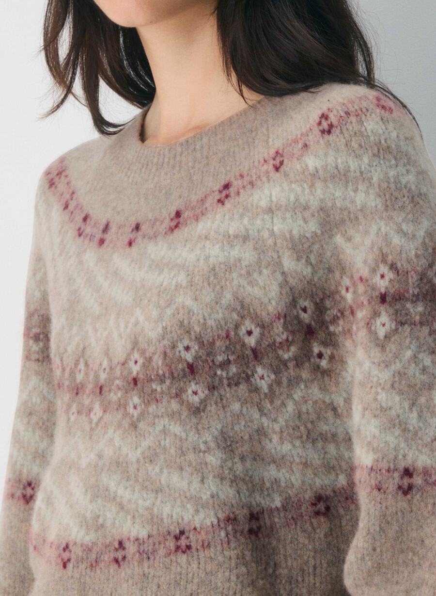 harlow sweater hthr stn gr multi