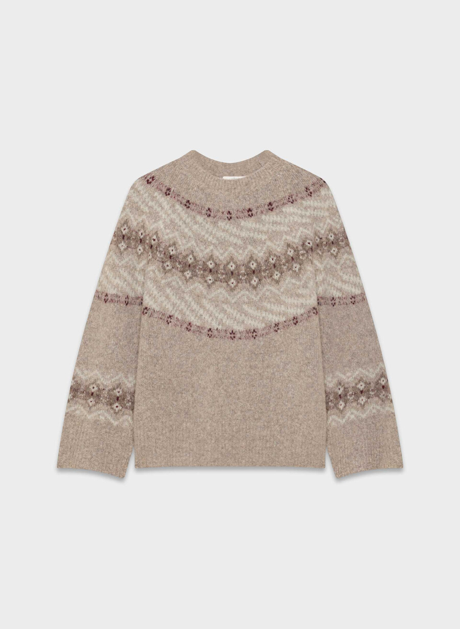 harlow sweater hthr stn gr multi