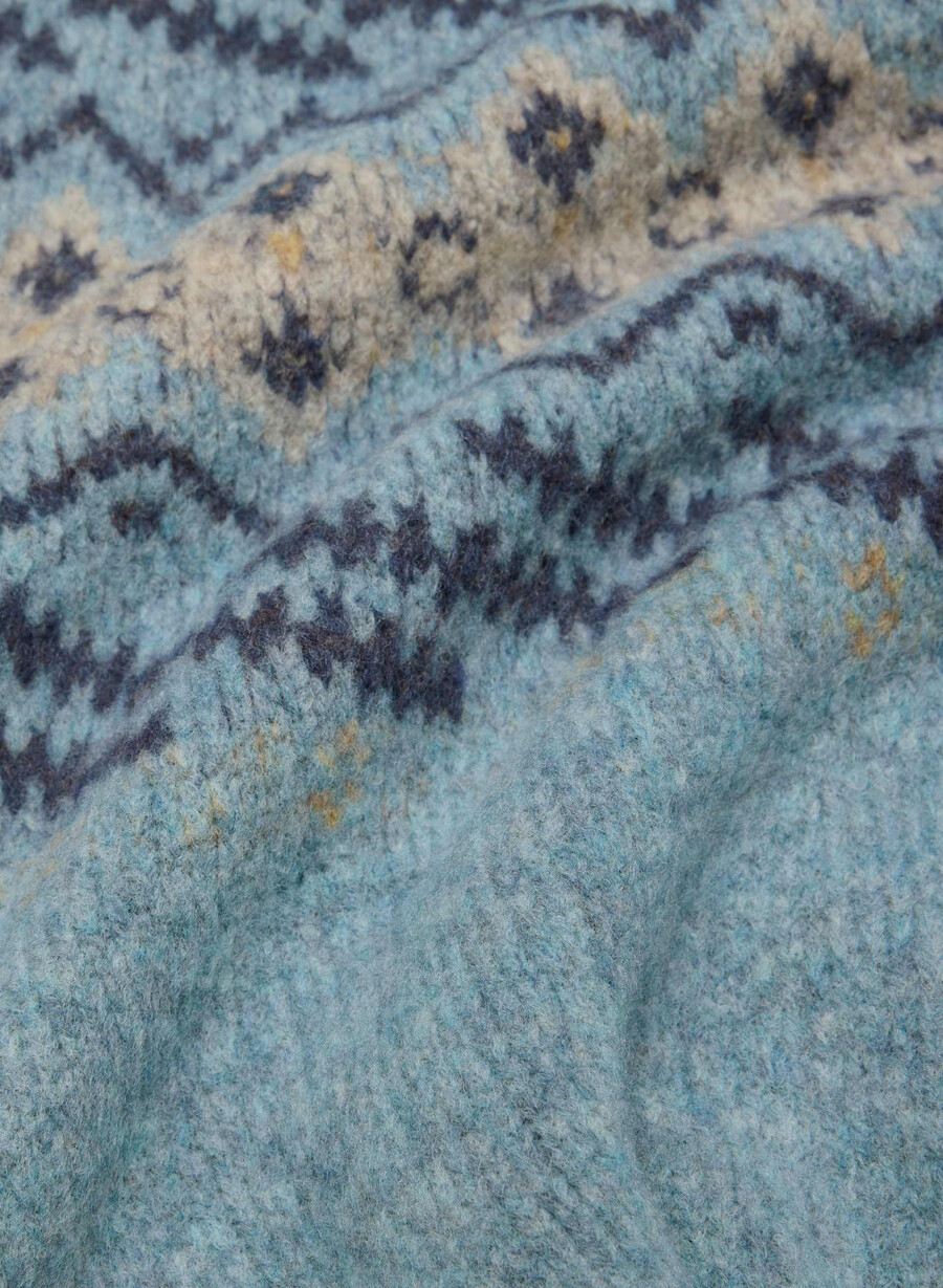 harlow pullover mittelblau mehrfach