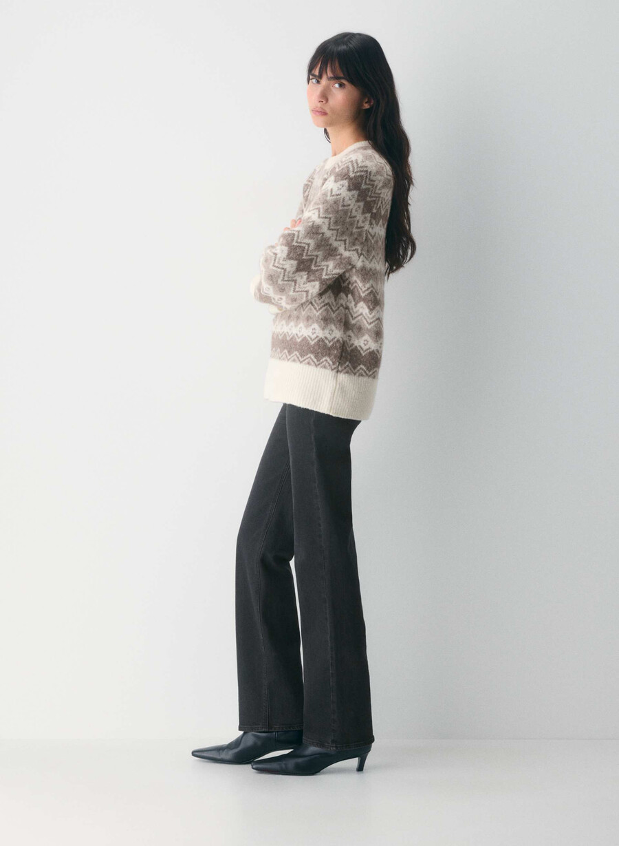 harlow pullover vintage gewichthöhe steingrau