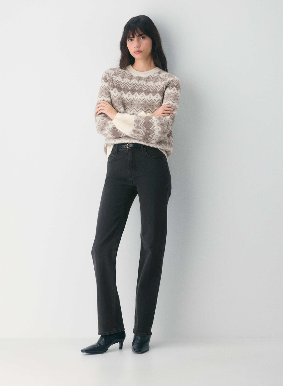 harlow pullover vintage gewichthöhe steingrau
