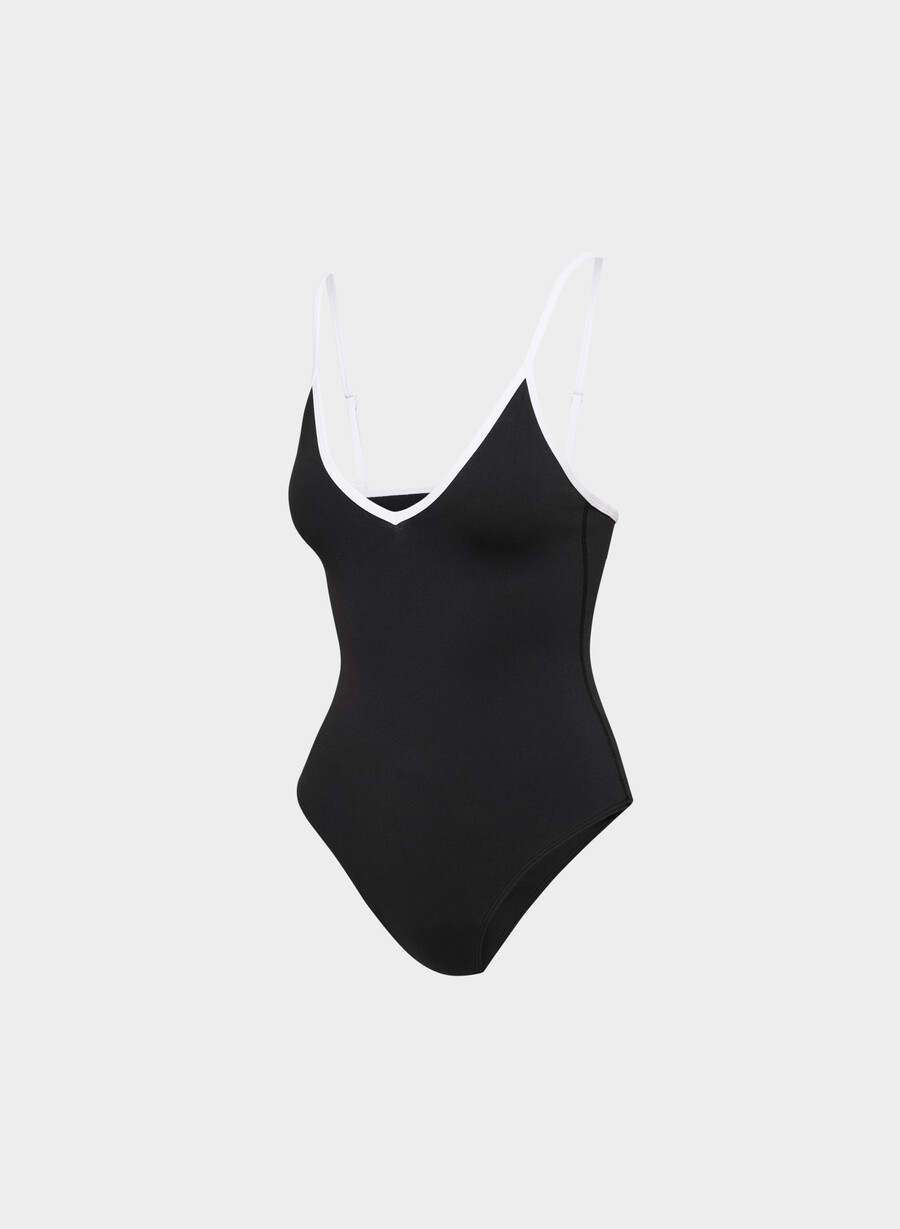 life essential v-ausschnitt body schwarzweiss