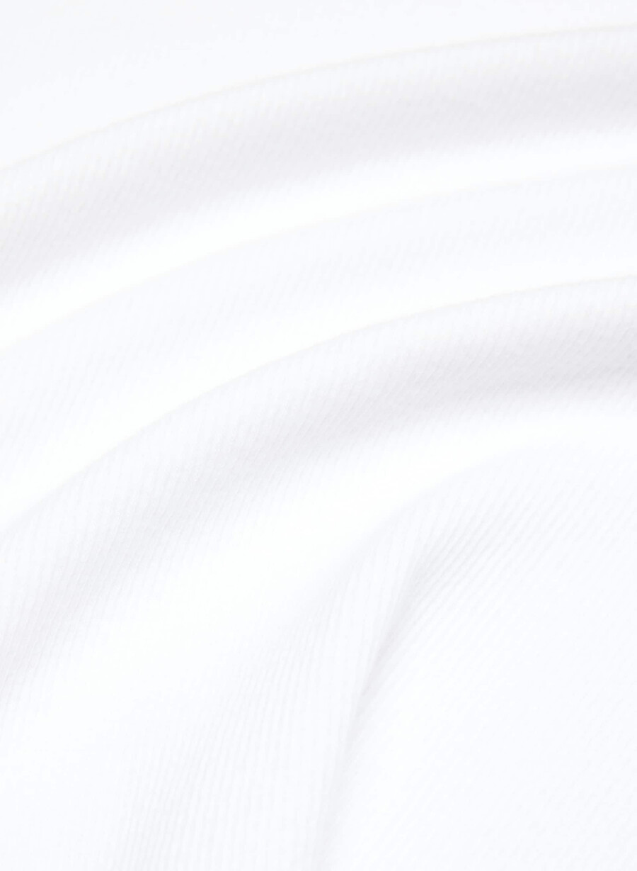 homestretch rippstrick-langarmshirt mit hohem v-ausschnitt weiss