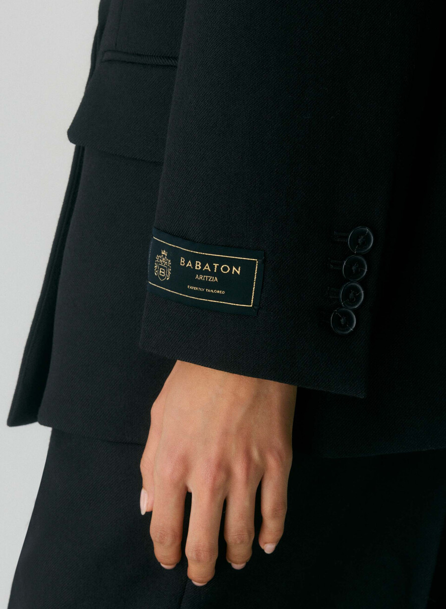 fulton wollblazer schwarz