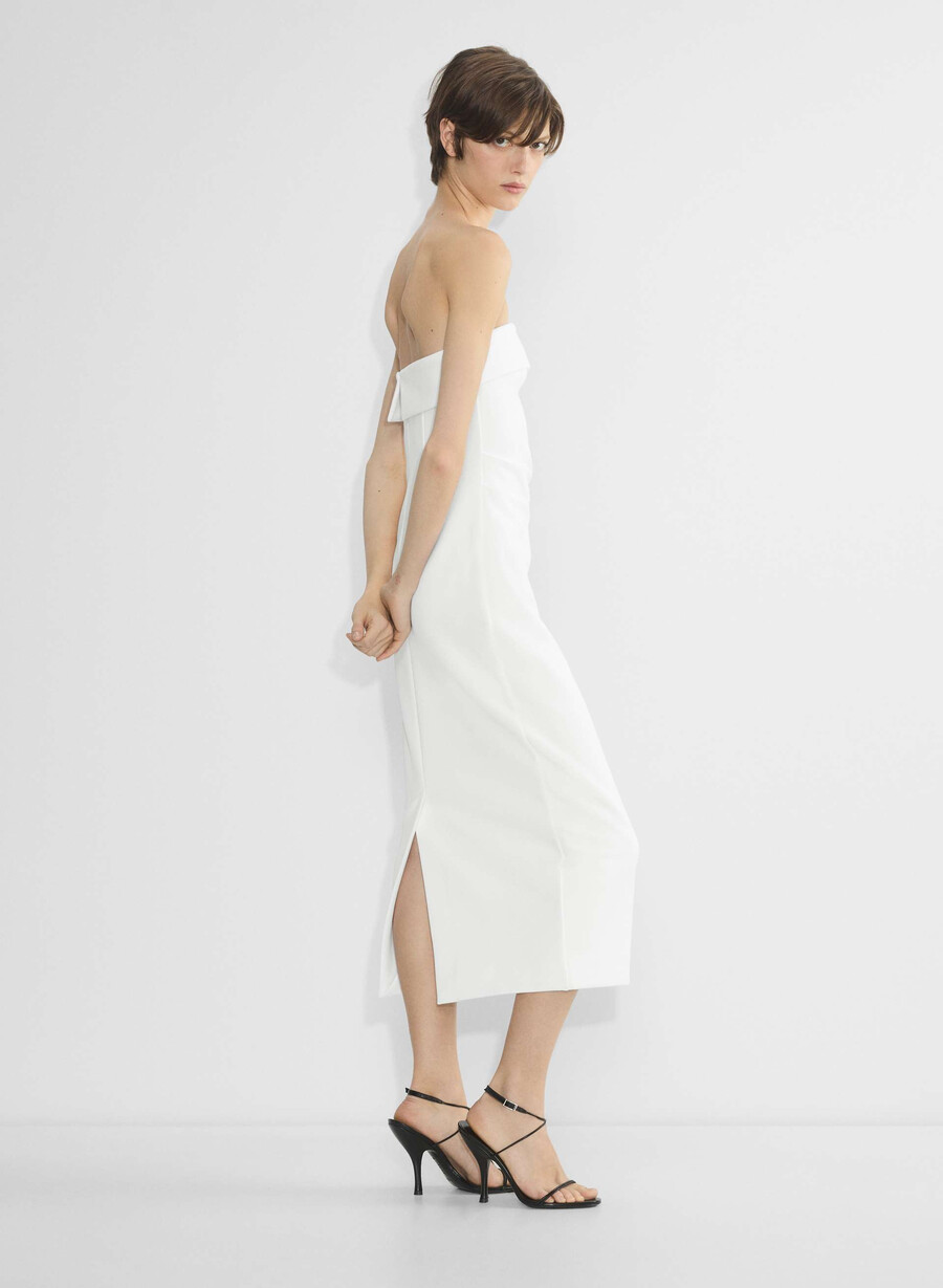figureknit eyecatcher kleid strahlend weiß