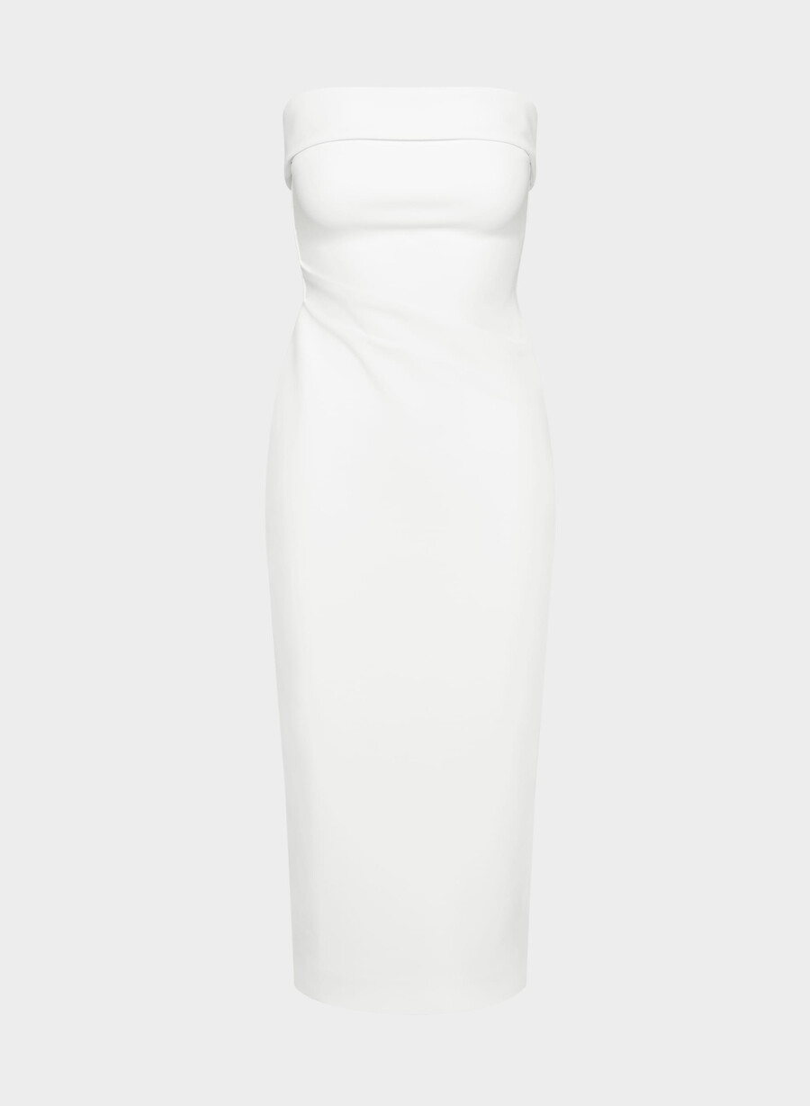 figureknit eyecatcher kleid strahlend weiß