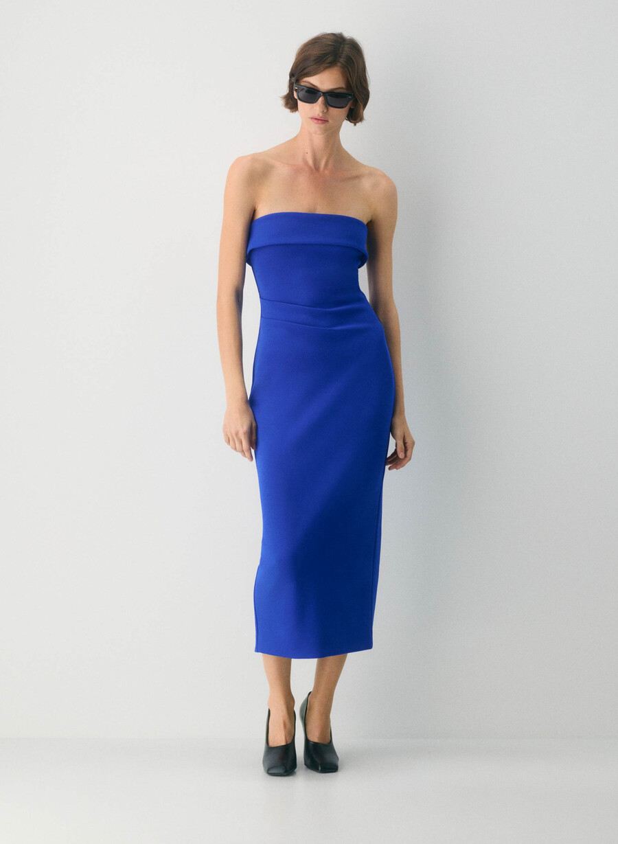 figureknit eyecatcher-kleid ablaze blue
