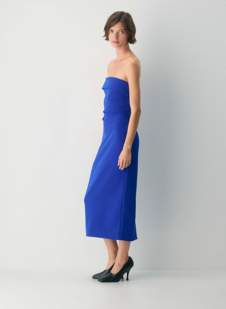 figureknit eyecatcher-kleid ablaze blue