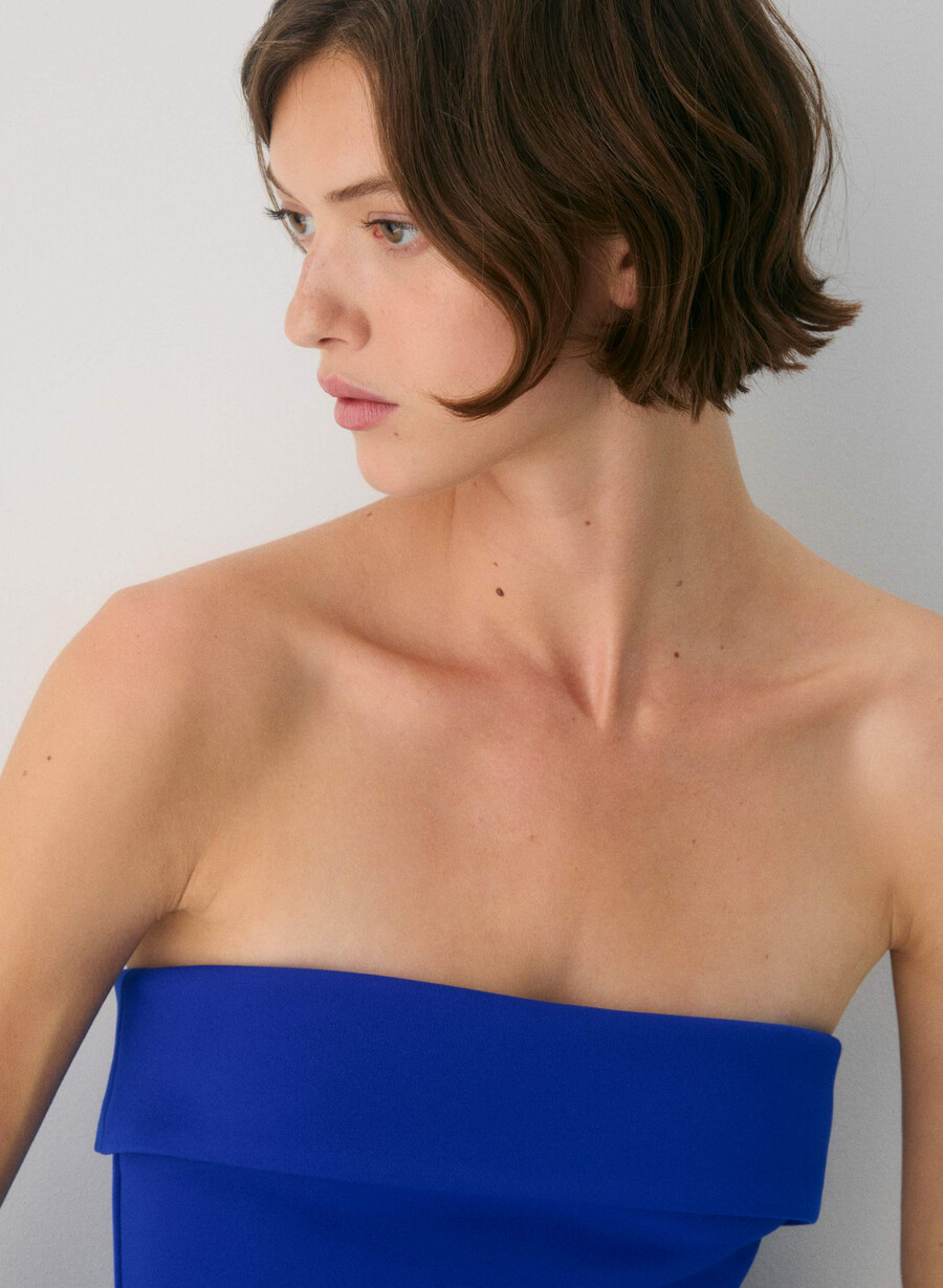 figureknit eyecatcher-kleid ablaze blue