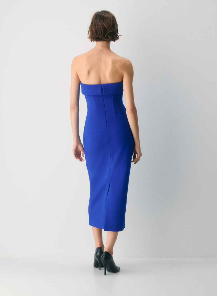 figureknit eyecatcher-kleid ablaze blue