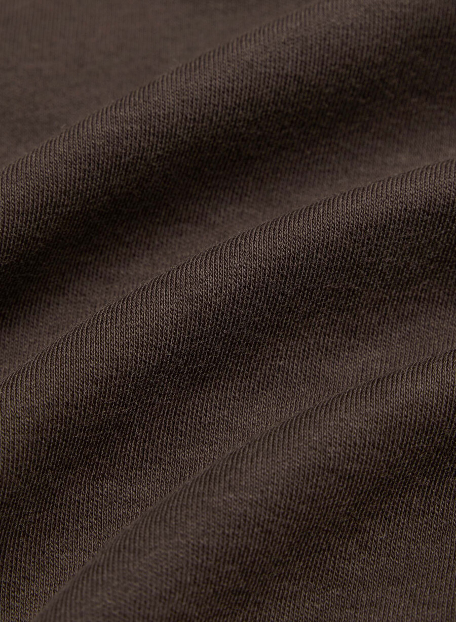 interlock cotton steps langarmshirt sattes mokkabraun