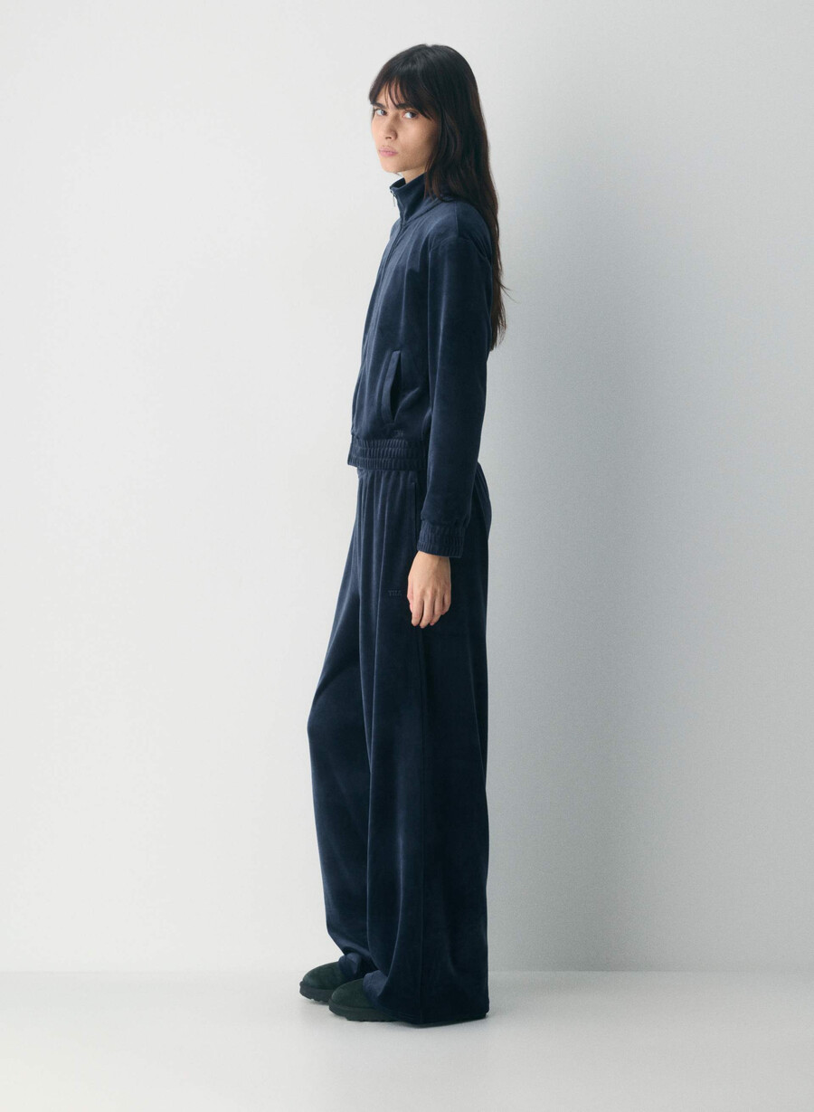 alexa velour zip-up admiral