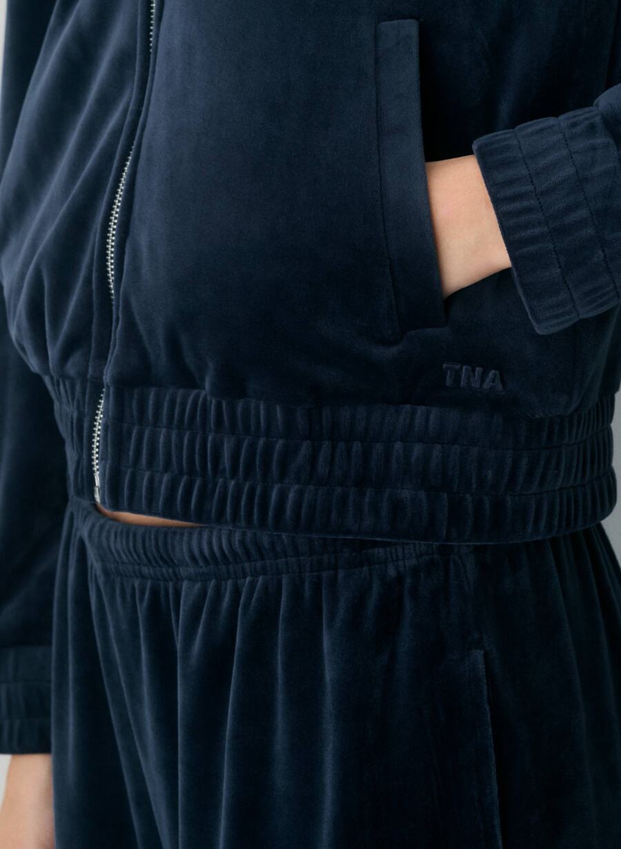 alexa velour zip-up admiral
