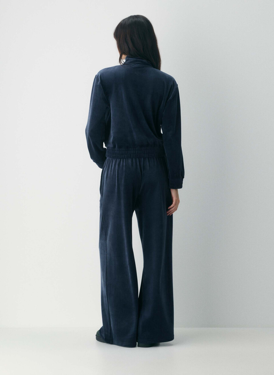 alexa velour zip-up admiral