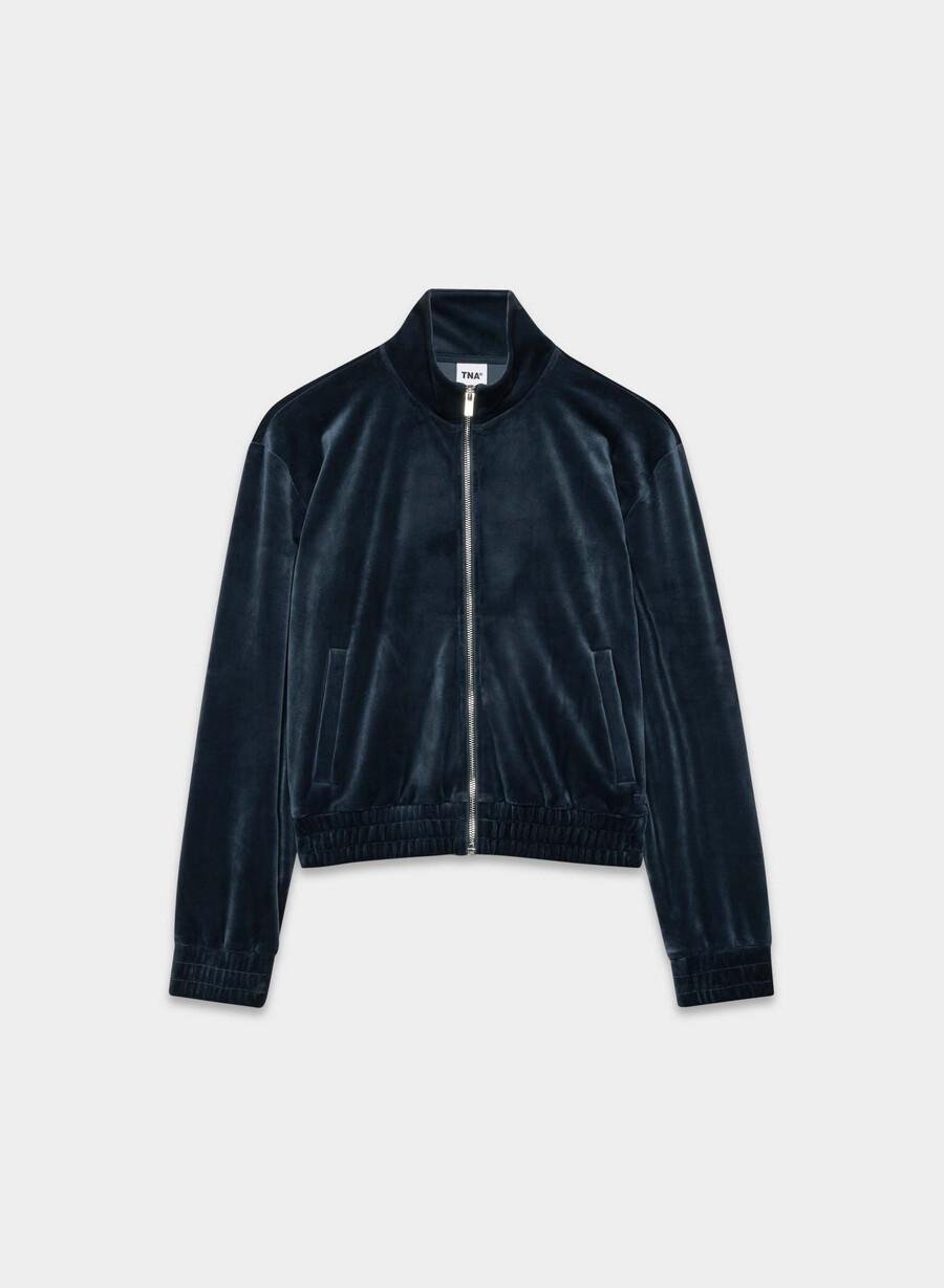 alexa velour zip-up admiral