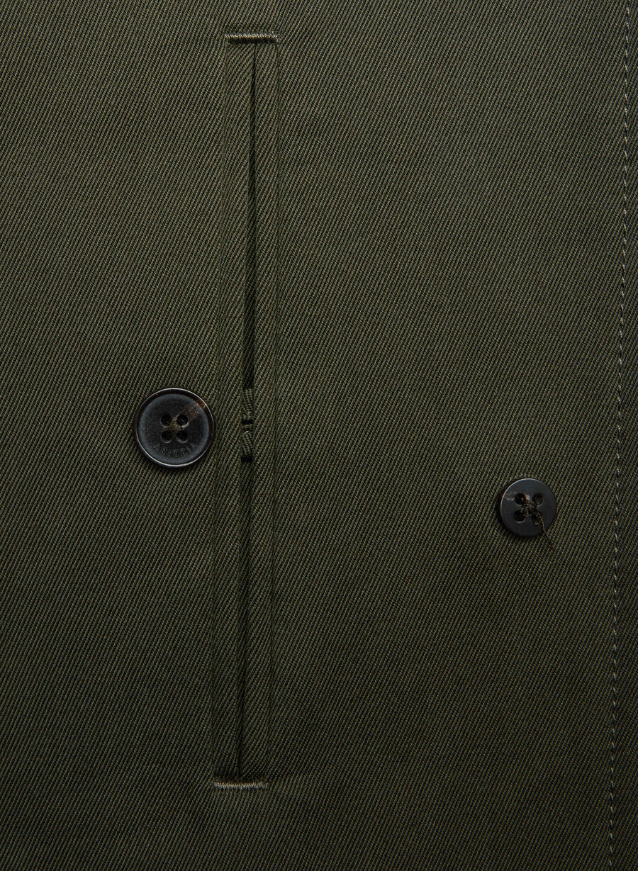 regent kurzer trenchcoat – rich twill dunkeloliv