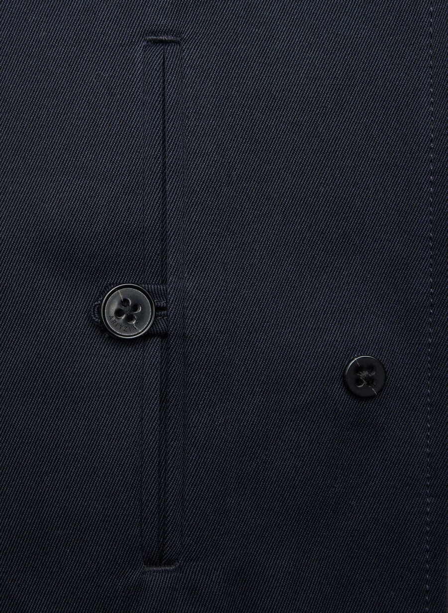 regent kurzer trenchcoat – rich twill dunkelblau