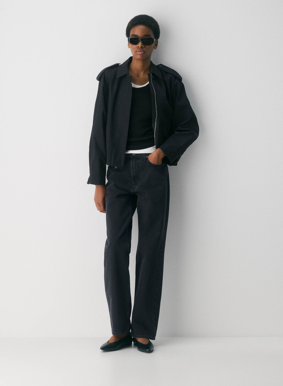 die arno jacke - city twill schwarz