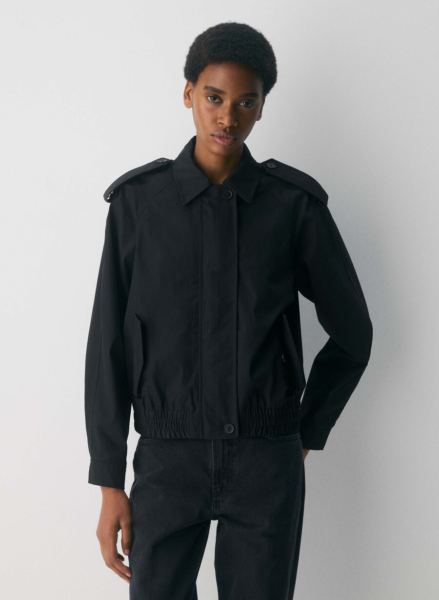 die arno jacke - city twill schwarz