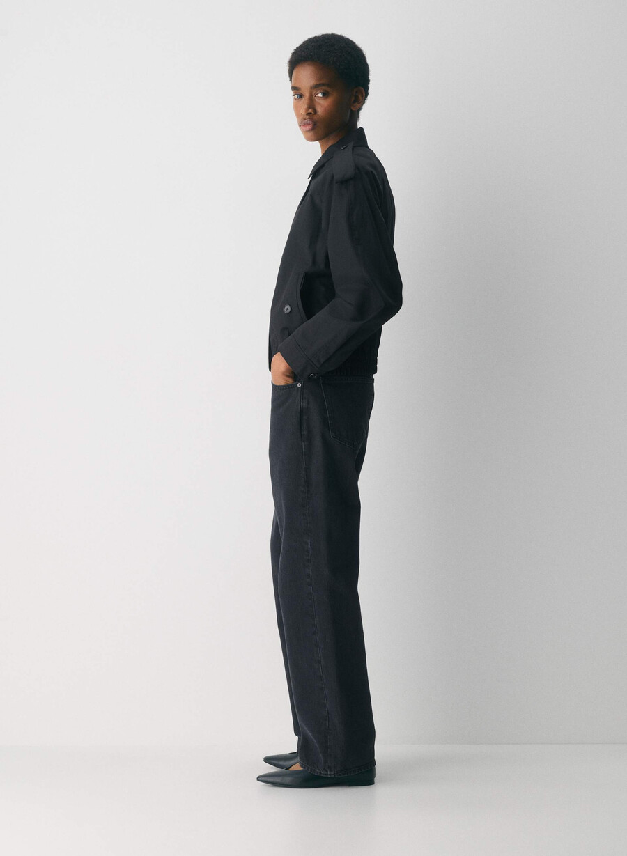 die arno jacke - city twill schwarz