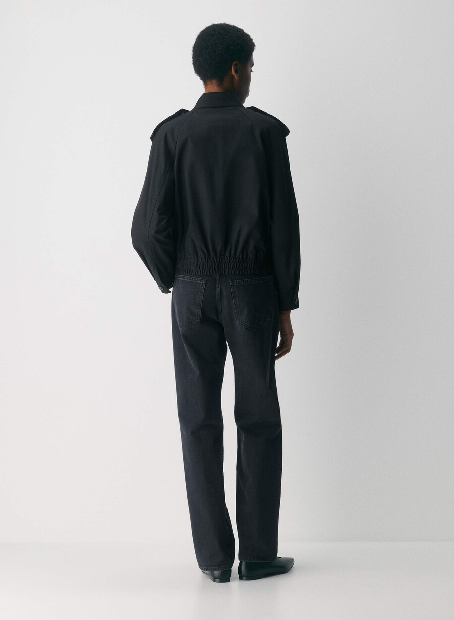 die arno jacke - city twill schwarz