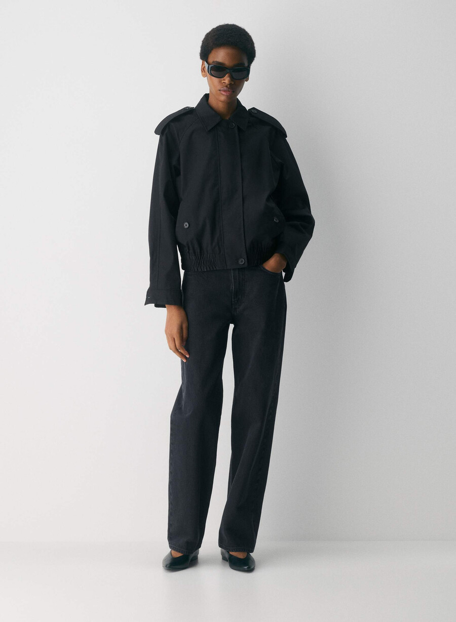die arno jacke - city twill schwarz