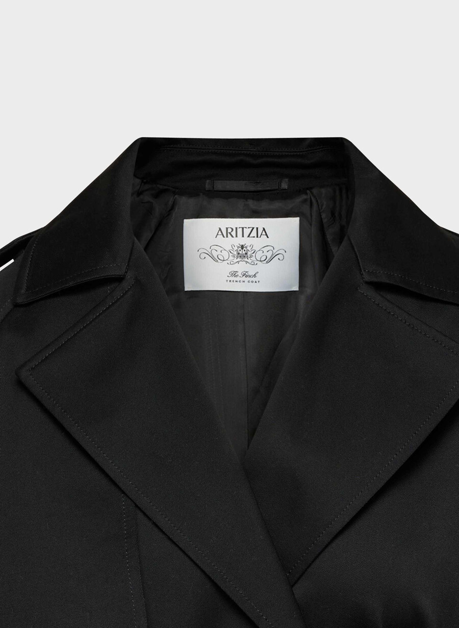davis trenchcoat – rich twill schwarz