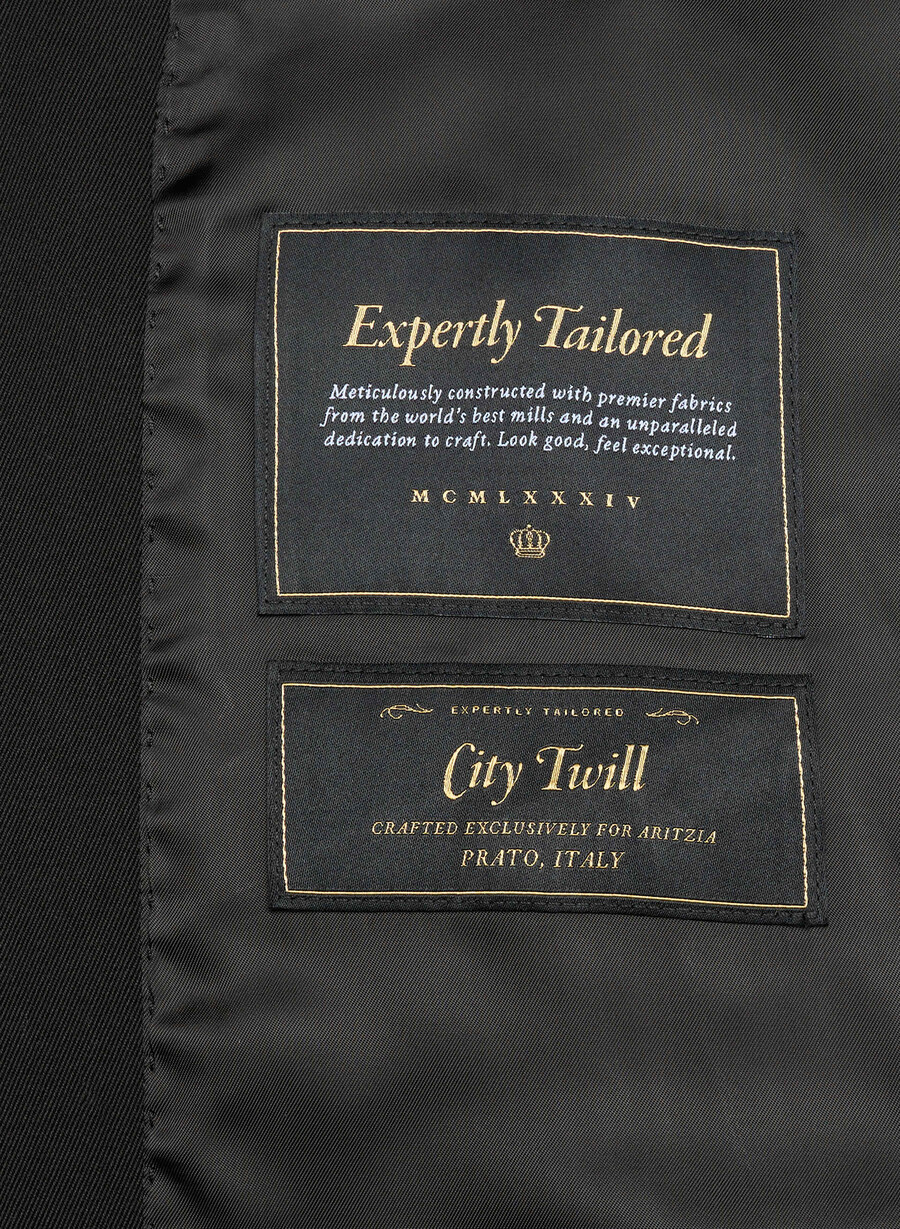 davis trenchcoat – rich twill schwarz