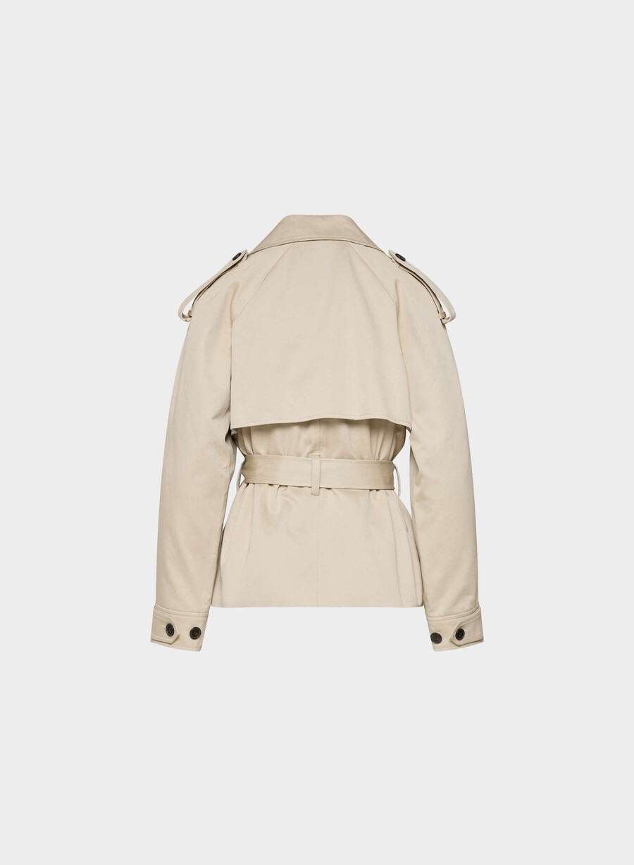 davis trenchcoat – rich twill marcona beige