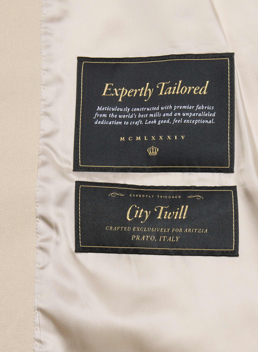 davis trenchcoat – rich twill marcona beige