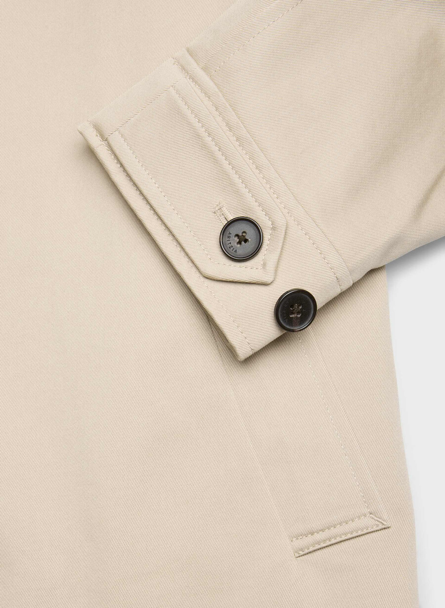 davis trenchcoat – rich twill marcona beige