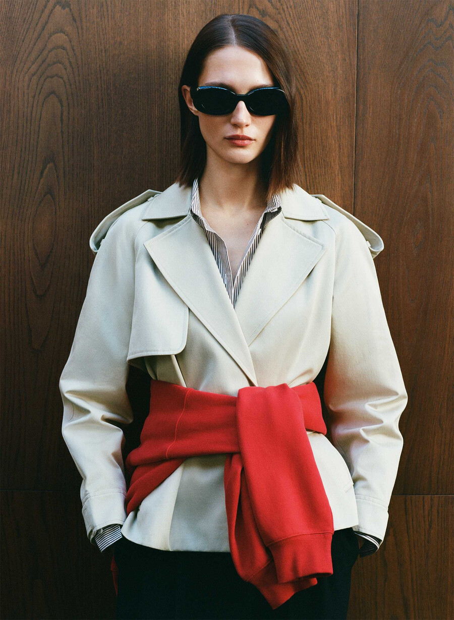 davis trenchcoat – rich twill marcona beige