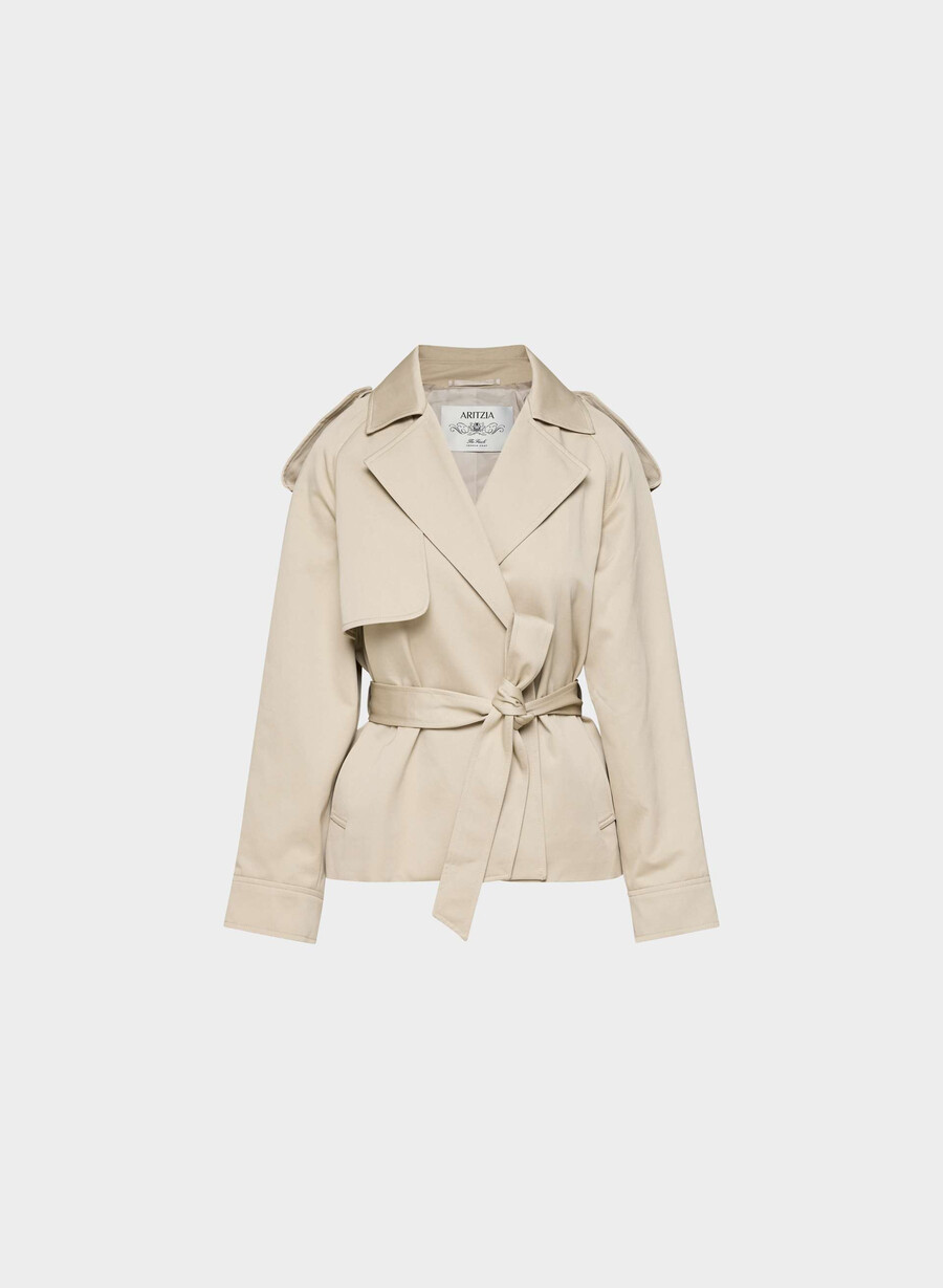 davis trenchcoat – rich twill marcona beige