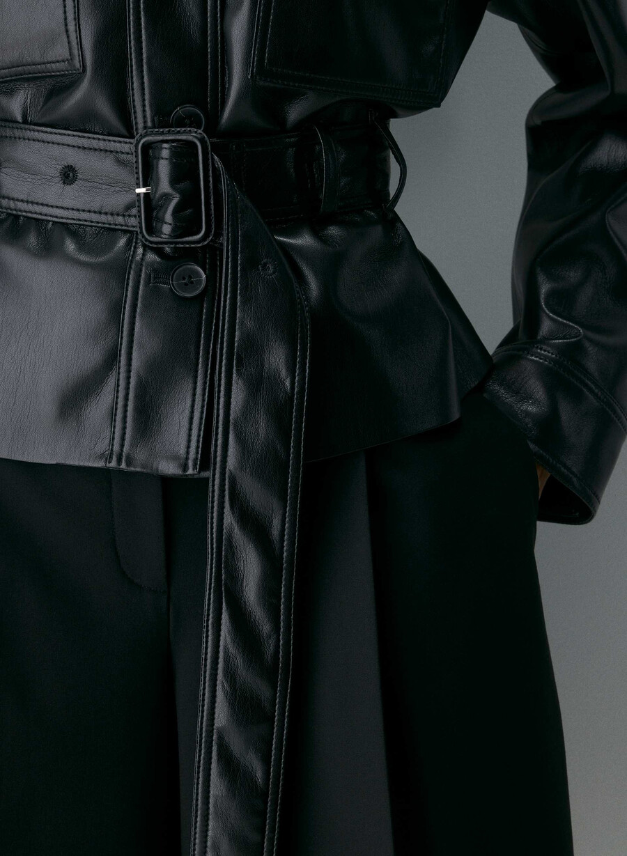 kerr jacke – unechtes leder schwarz