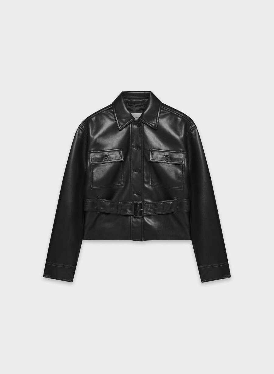 kerr jacke – unechtes leder schwarz