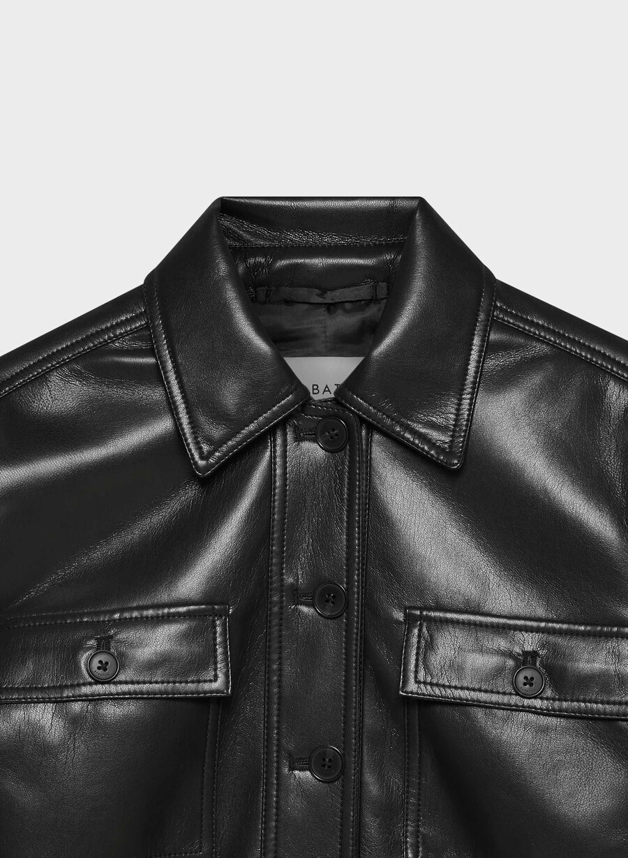 kerr jacke – unechtes leder schwarz