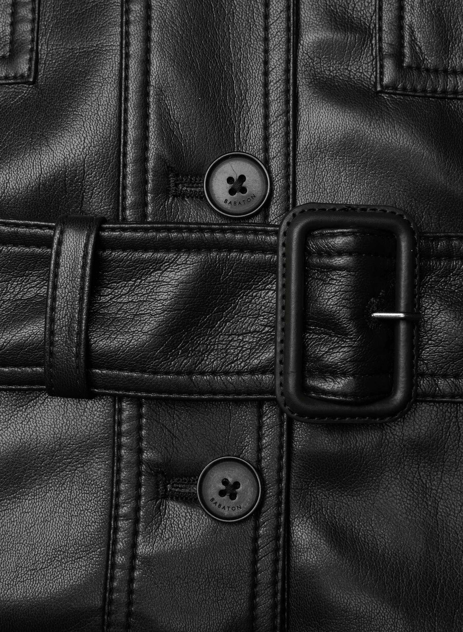 kerr jacke – unechtes leder schwarz
