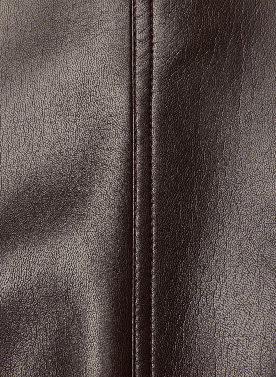 kerr jacke - unreal leather rich mocha brown