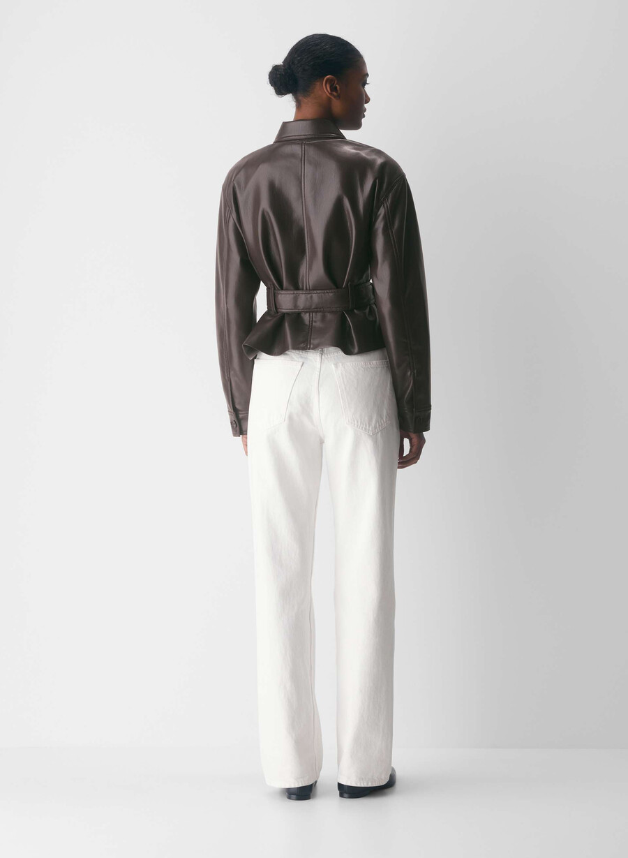 kerr jacke - unreal leather rich mocha brown