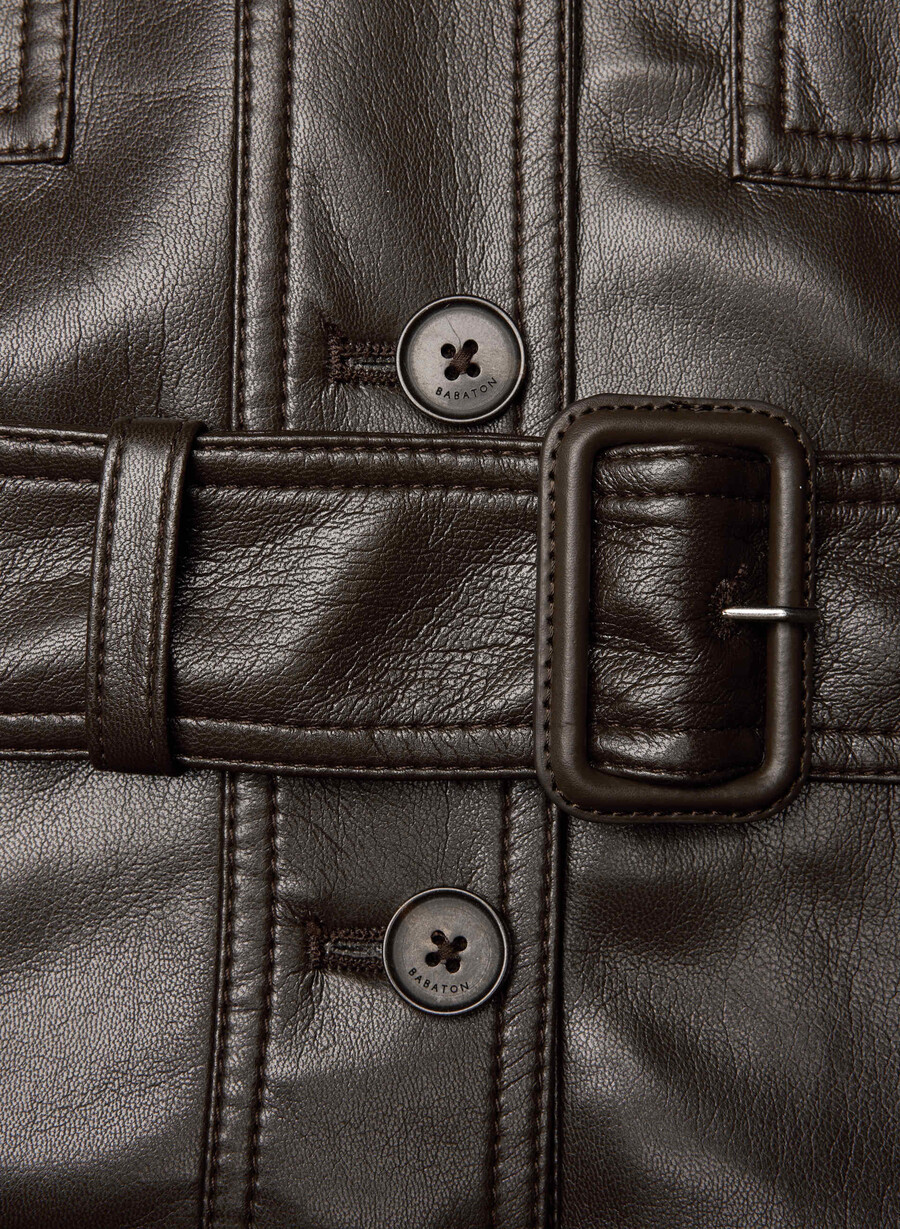 kerr jacke - unreal leather rich mocha brown