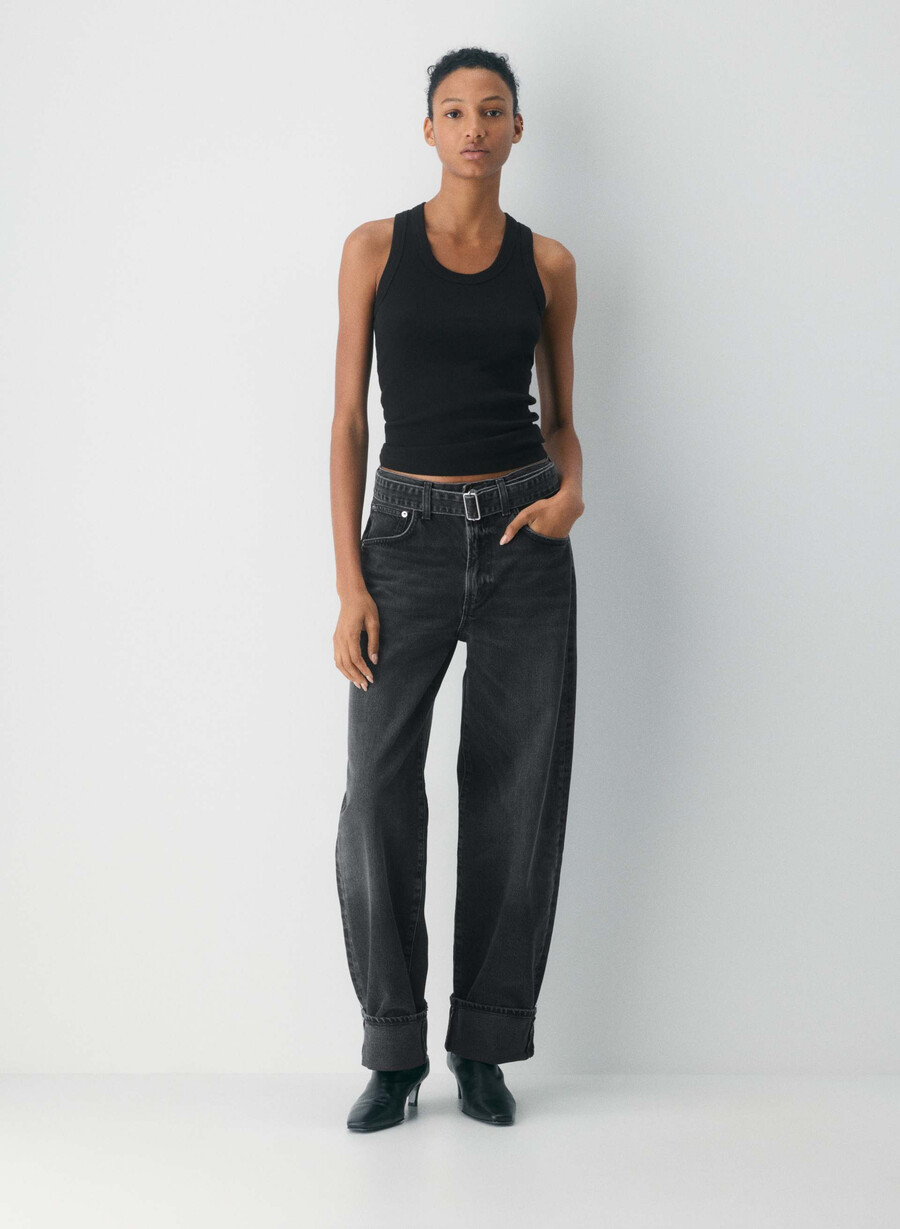 agolde cuffed taper jeans arcane