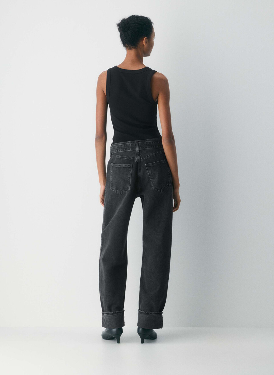 agolde cuffed taper jeans arcane