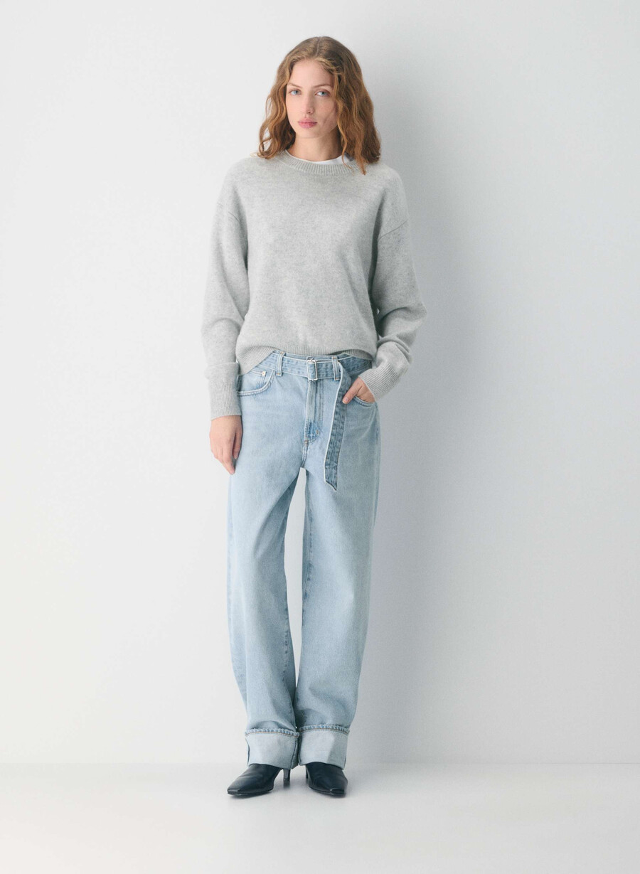 agolde cuffed taper jeans dew point