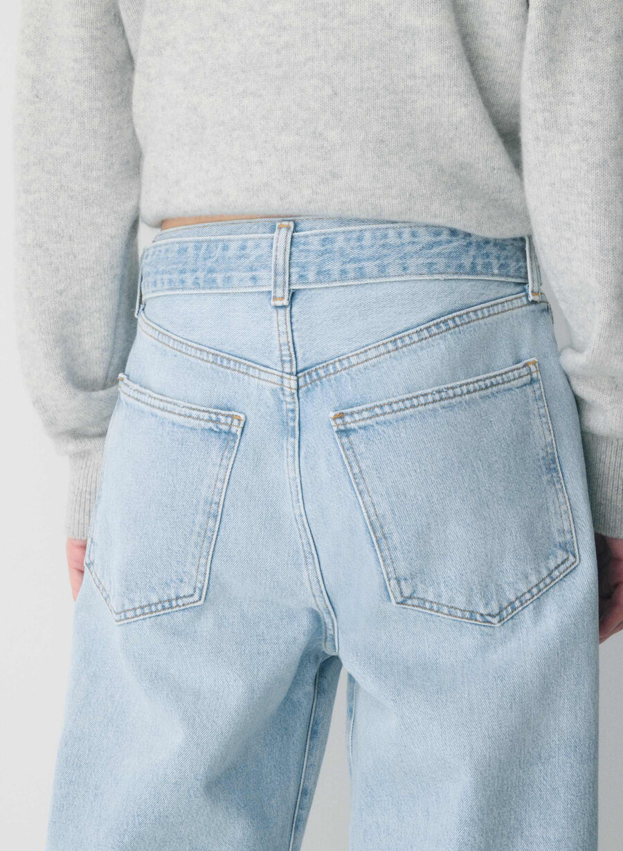 agolde cuffed taper jeans dew point