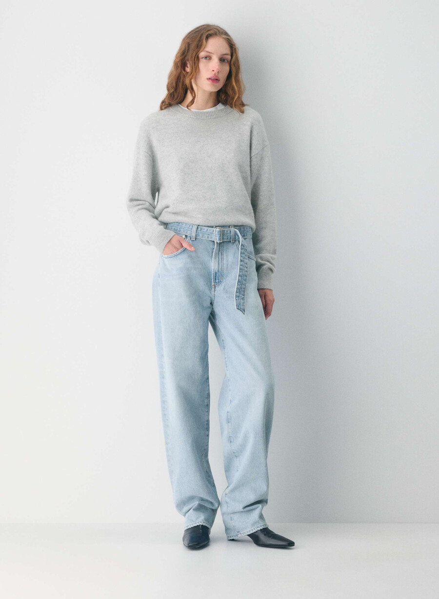 agolde cuffed taper jeans dew point