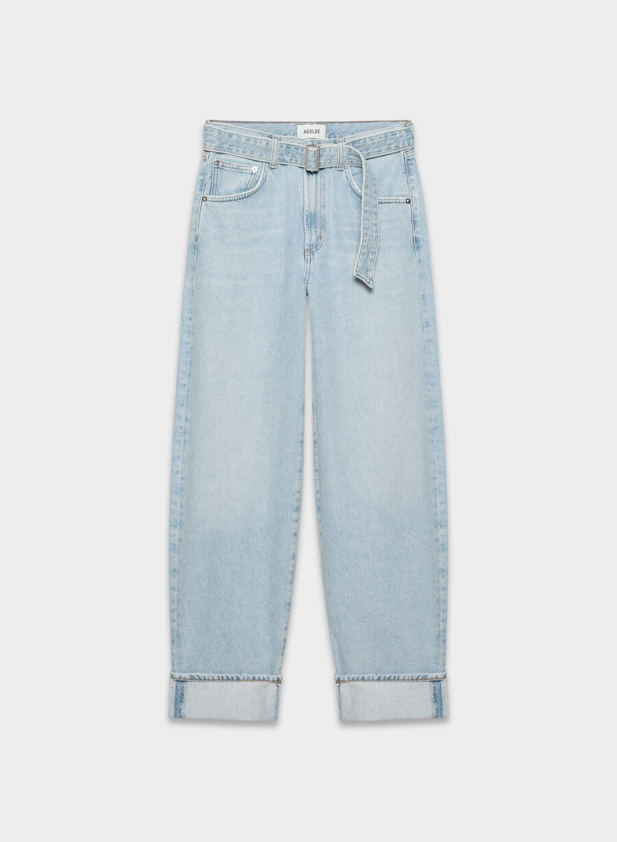 agolde cuffed taper jeans dew point