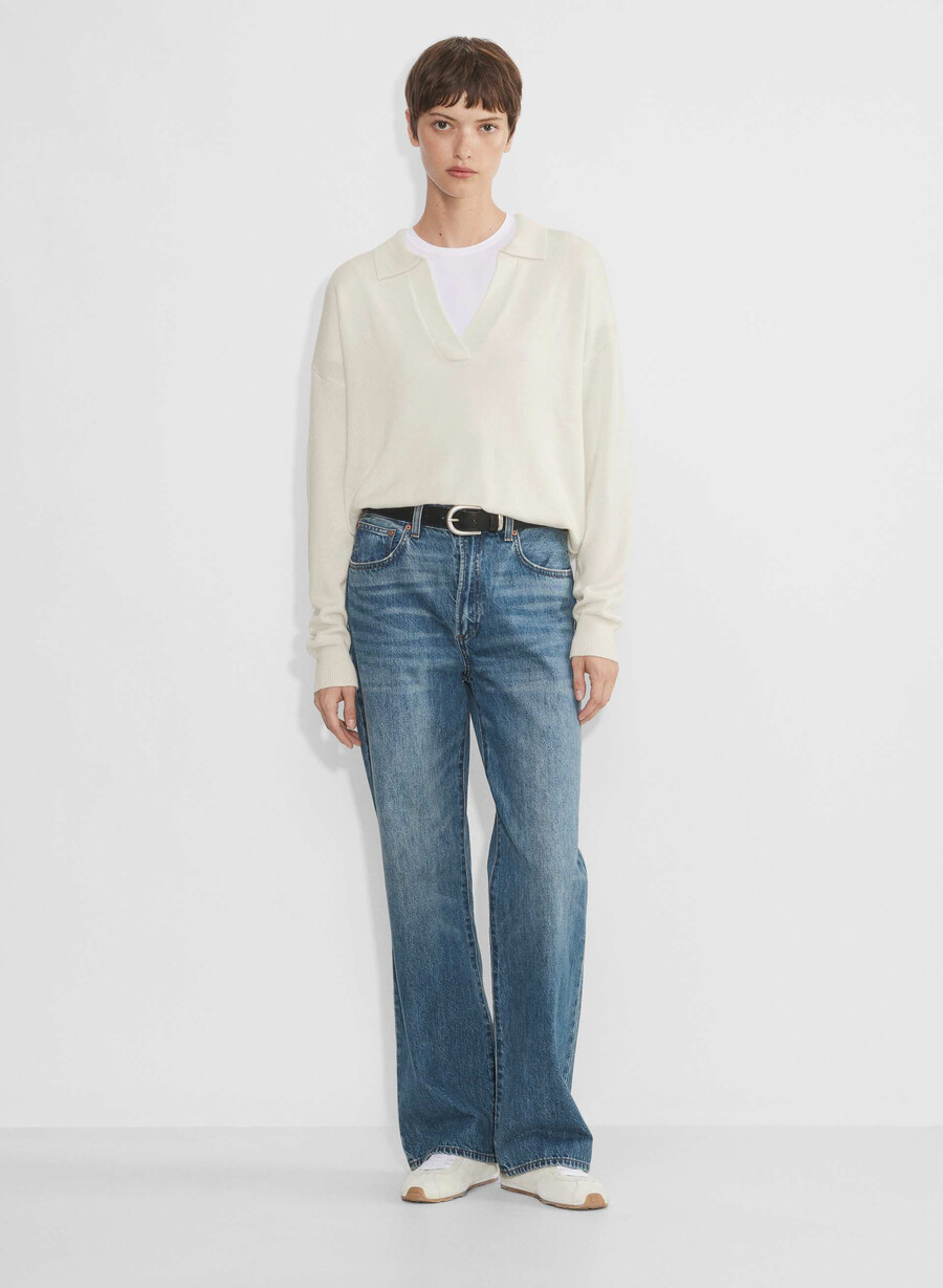 clara merino-woll-polopullover hellbirkenfarben