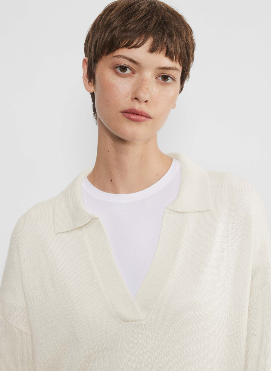 clara merino-woll-polopullover hellbirkenfarben