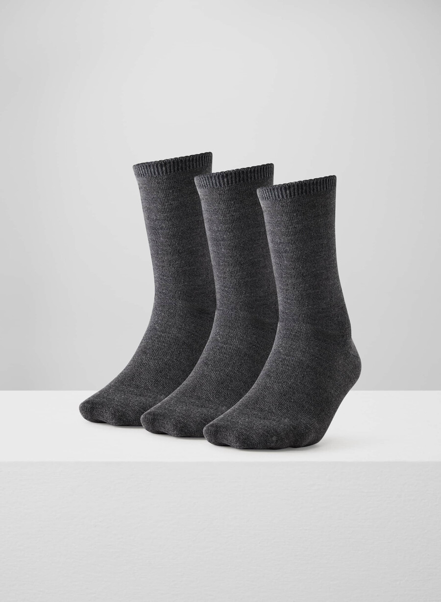 socken für herren 3er-pack meliert anthrazit
